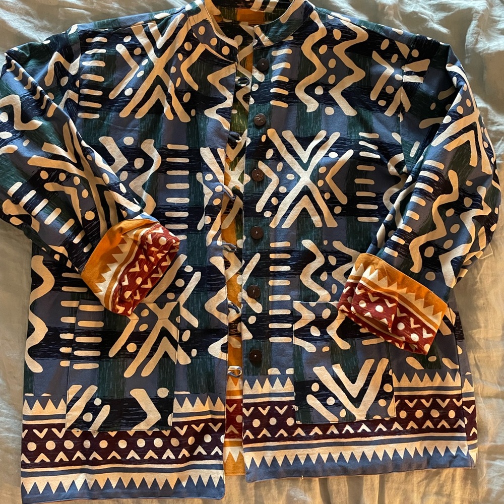 Amazing Reversible Patterned One Of A Kind Jacket - image 1